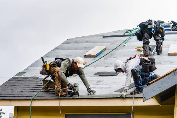 Professional Gutter Installation technician working in Underwood, MN